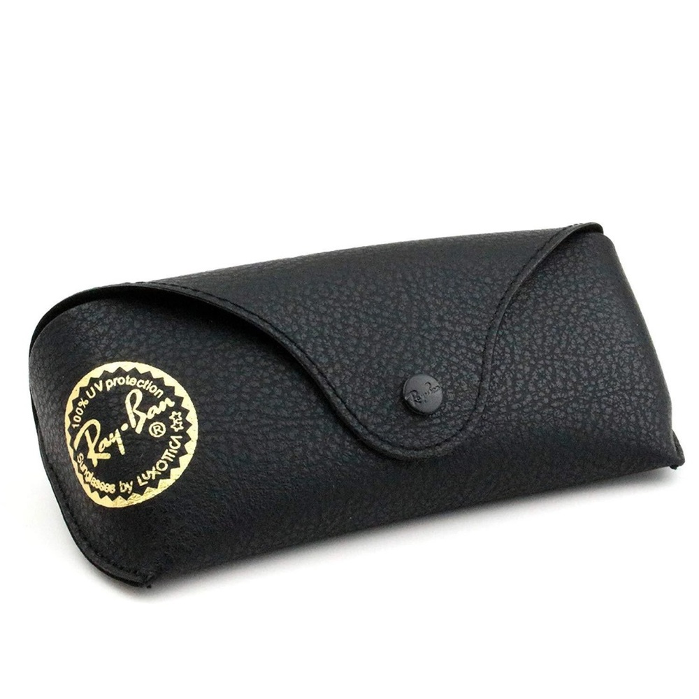 Ray Ban by Luxottica Textured Black Leather Travel Eye Glasses Sunglasses Case